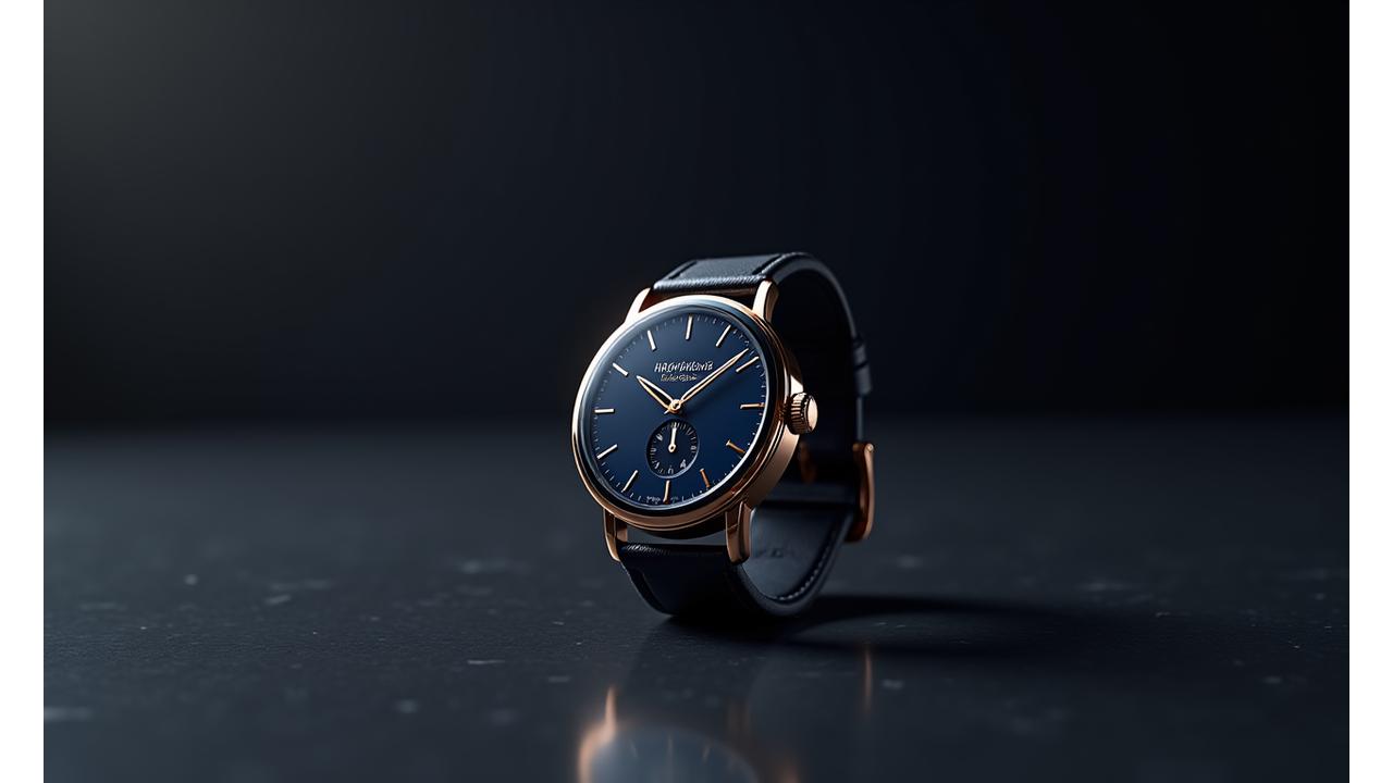 Elegant hybrid smartwatch showcasing both traditional analog hands and a subtle digital display